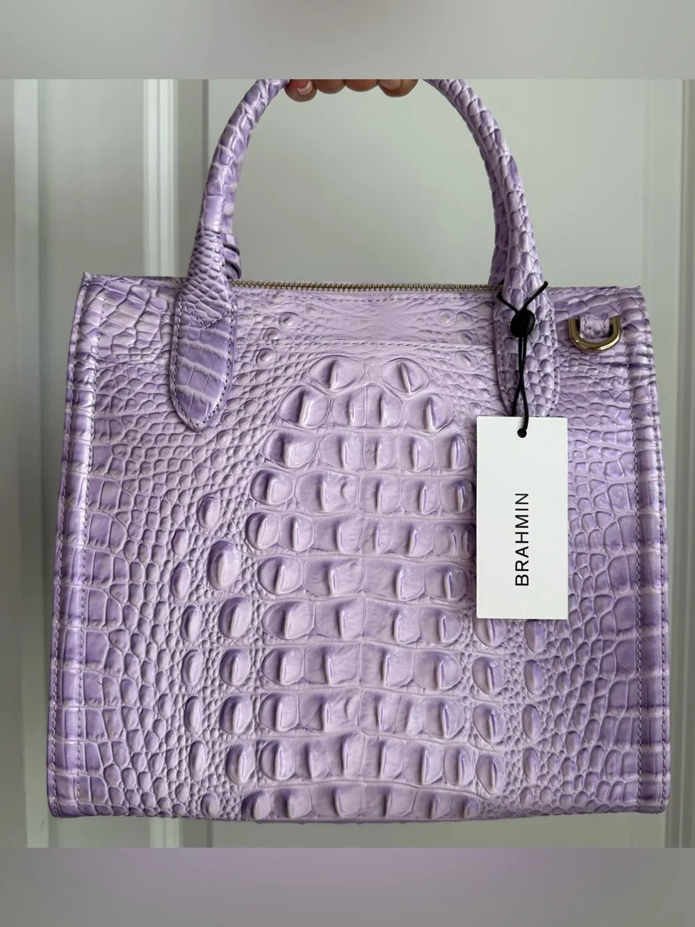 Brahmin Small Caroline Satchel Gentle Lavender Melbourne Leather